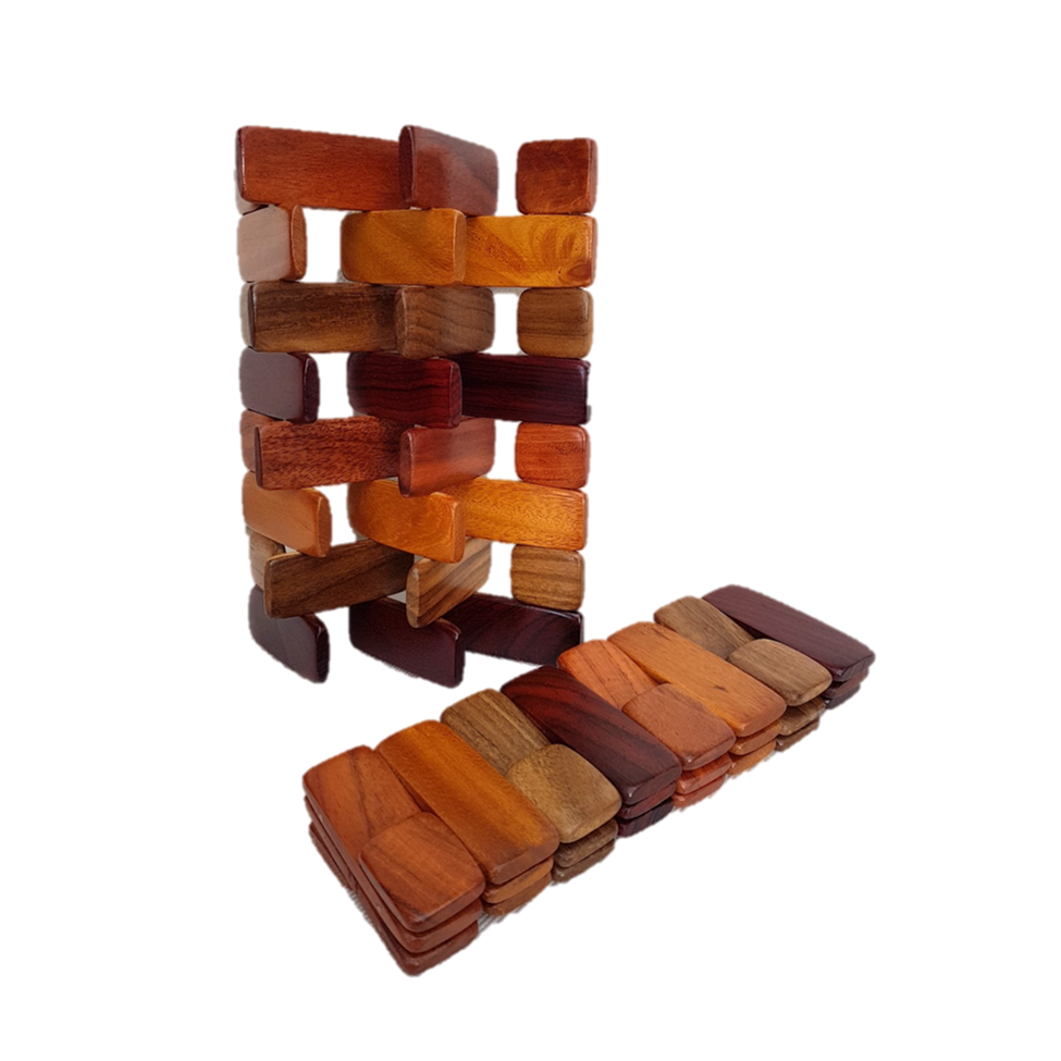 Costa Rican Handmade Foldable Wood Kitchen Trivet 7.5"x7.5"