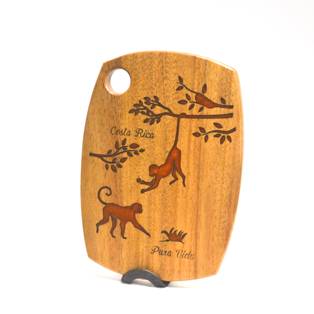 Wooden cutting board - Brown Monkeys design