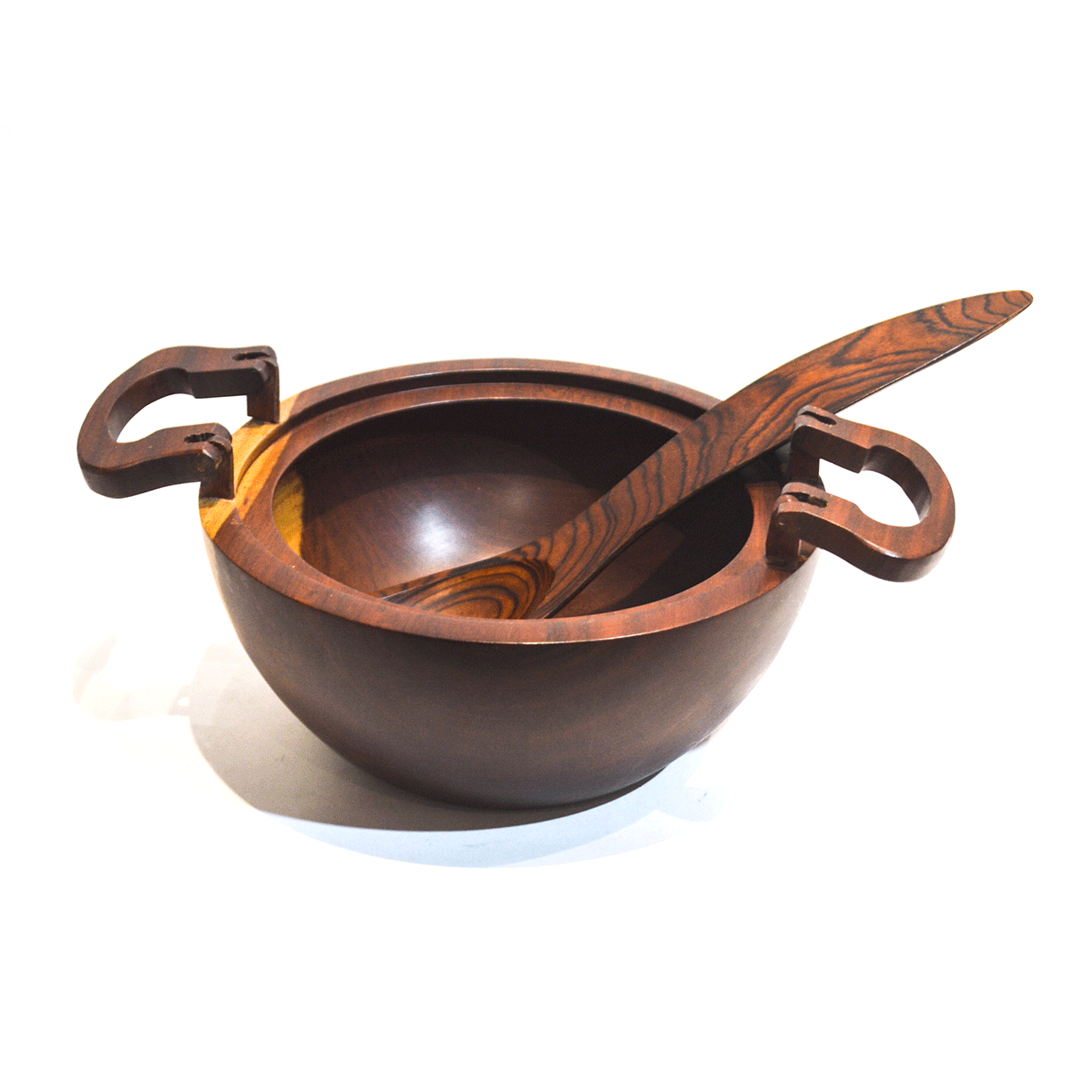 www.costaricacongo.com www.costaricagiftshops.com gift souvenir handmade Wooden rice bowl 6" with spoon