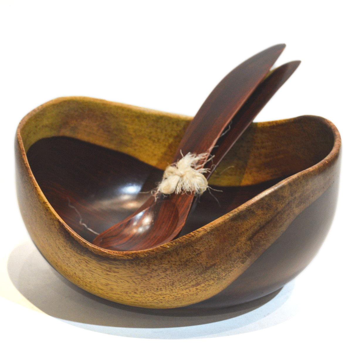 www.costaricacongo.com www.costaricagiftshops.com gift souvenir handmade Wooden salad bowl with spoon and fork