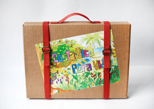 www.costaricacongo.com www.costaricagiftshops.com gift souvenir handmade Travel Painting kit for kids - 7 Costa Rican provinces