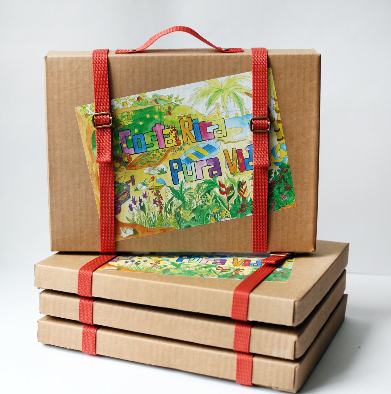 Travel Painting kit for kids - 7 Costa Rican provinces