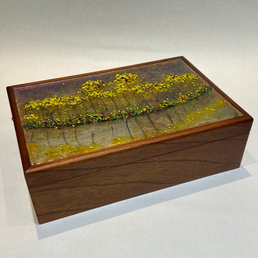 Wooden Tea Box - Tree design (Large)