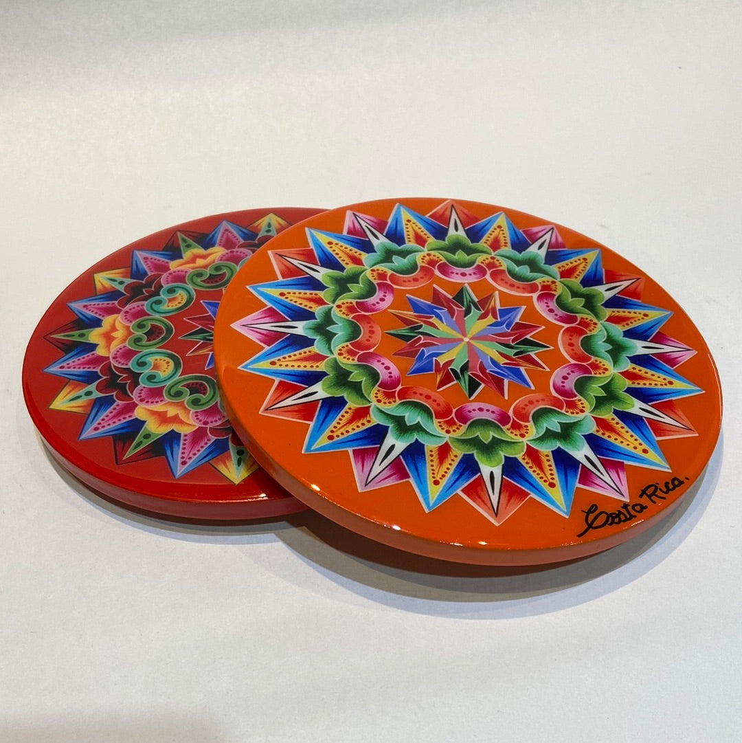 Costa Rican Wooden Trivet - Oxcart design 7"