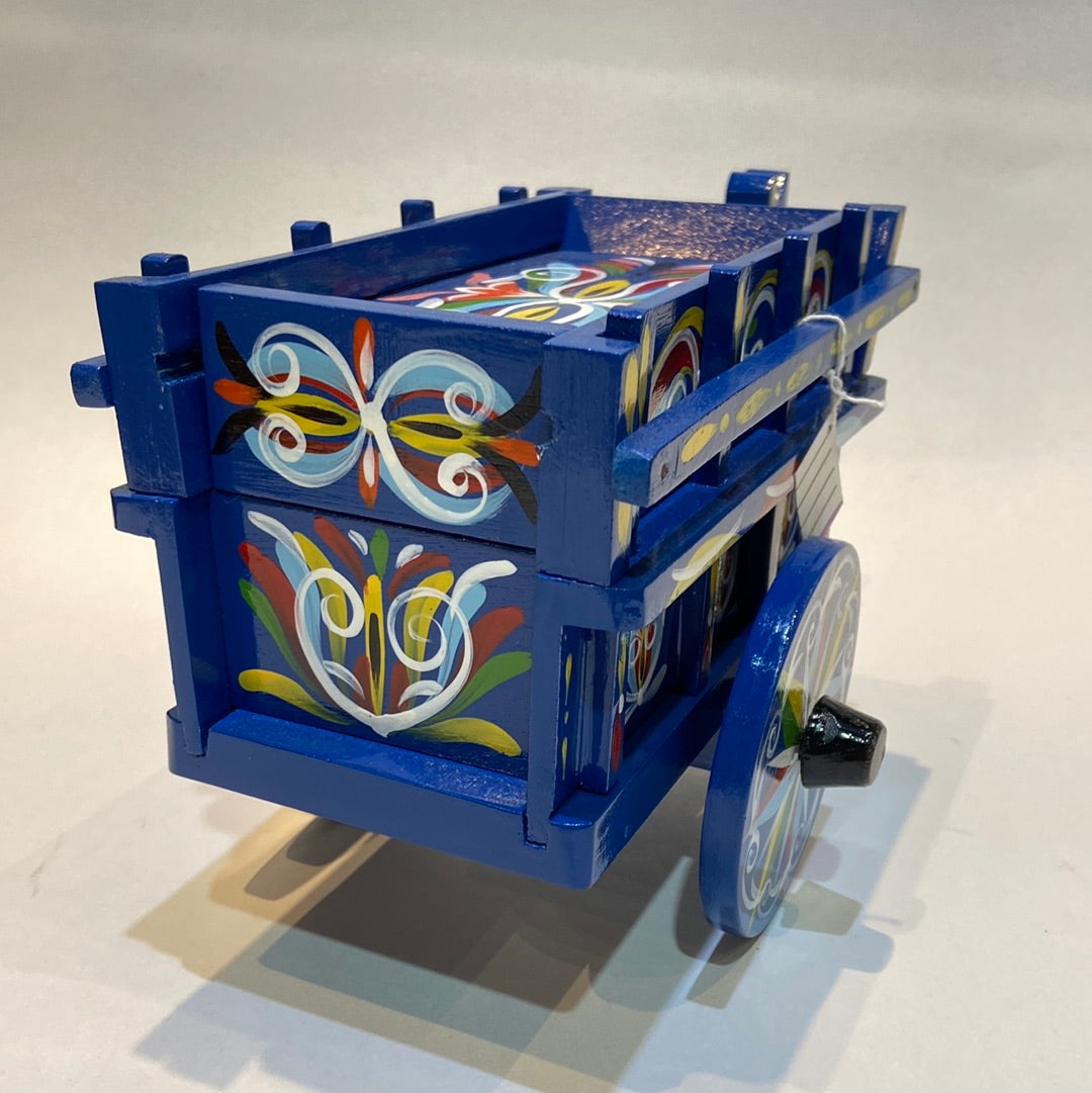 Costa Rican Handpainted Wooden Oxcart