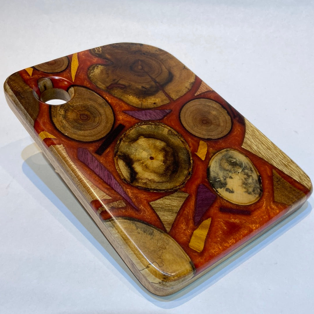 Wood Cutting Board Medium - River like resin design