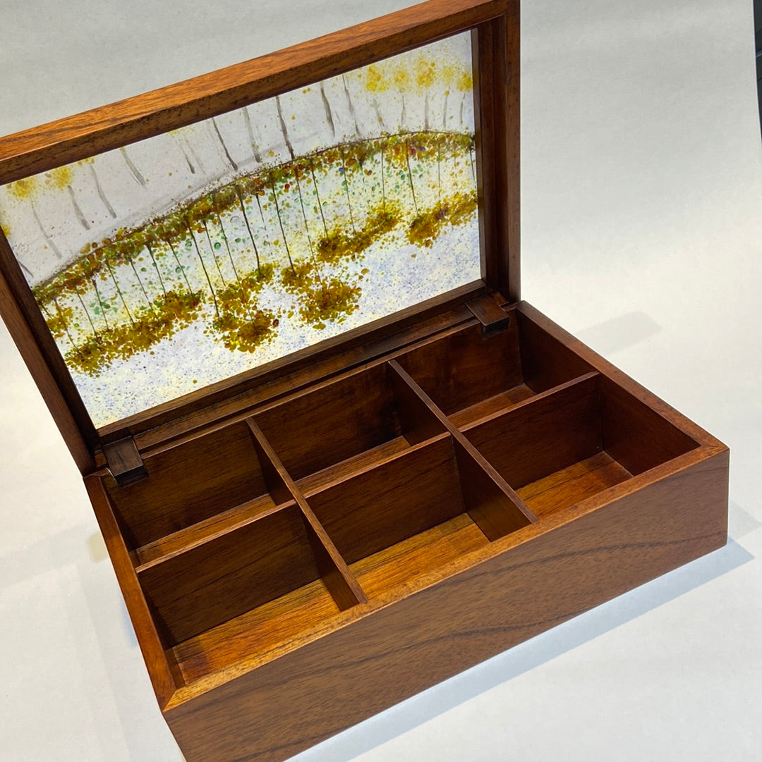 Wooden Tea Box - Tree design (Large)