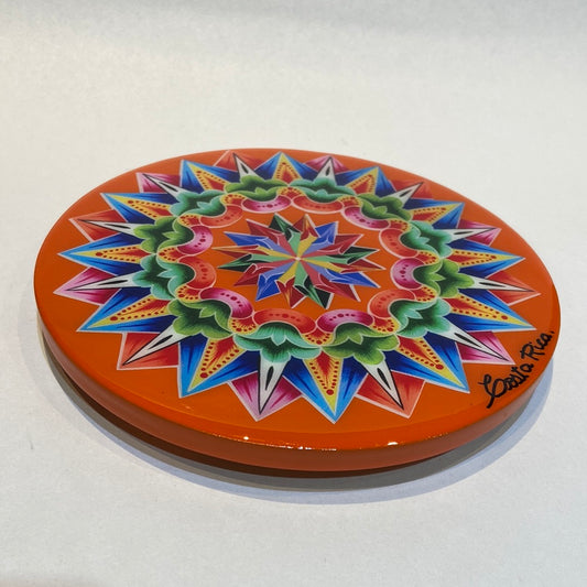 Costa Rican Wooden Trivet - Oxcart design 7"
