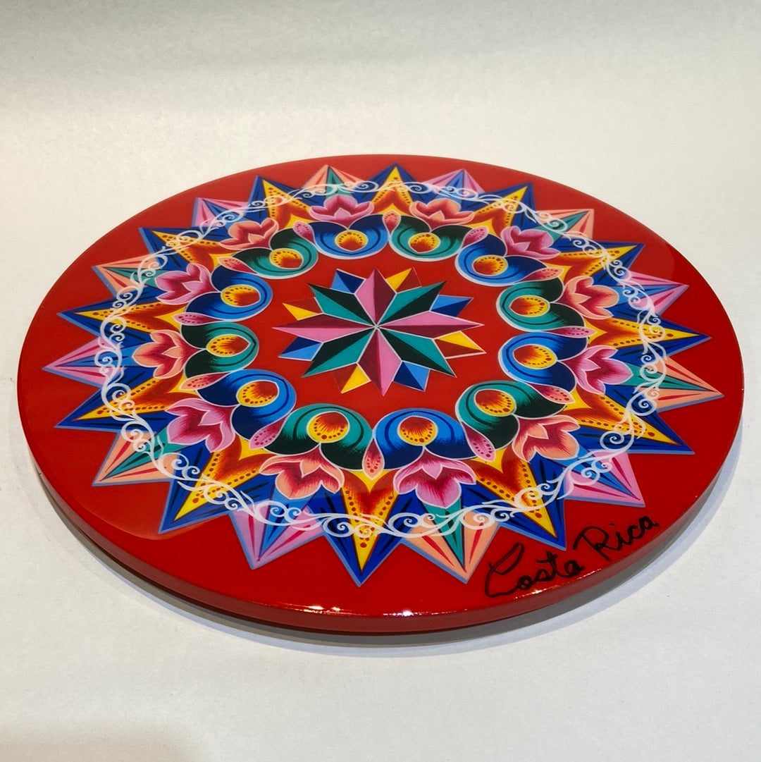 Costa Rican Wooden Trivet - Oxcart design 12"