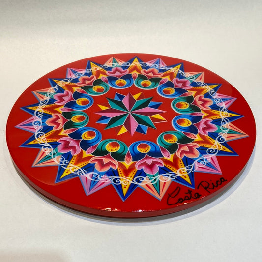 Costa Rican Wooden Trivet - Oxcart design 12"