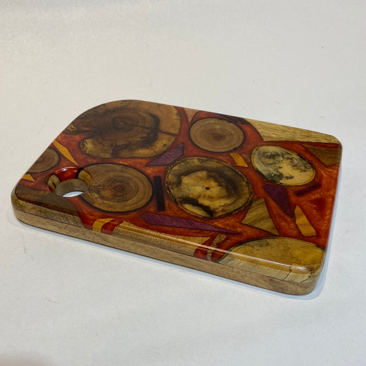 Wood Cutting Board Medium - River like resin design